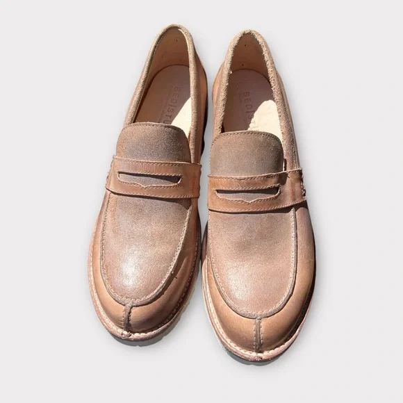 NWB BedStu Reinna III tan leather penny loafers - Picture 2 of 11